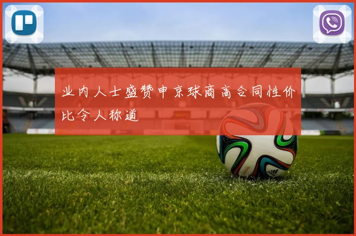 业内人士盛赞申京球商高合同性价比令人称道